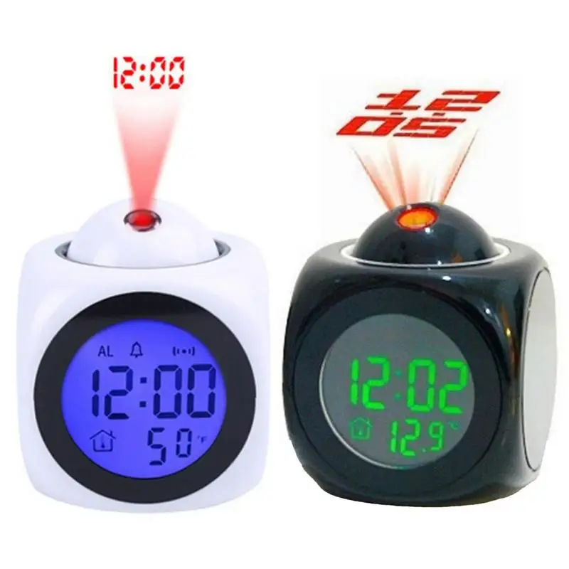 Led Projector Clocks With Temperature Display Alarm Clock Pr
