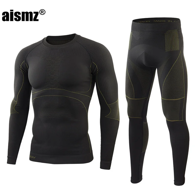

Seamless Tit Tactical Men's Winter Termal Underwear Men Sportswear Function Breatable Trainin Cyclin Lon Jons