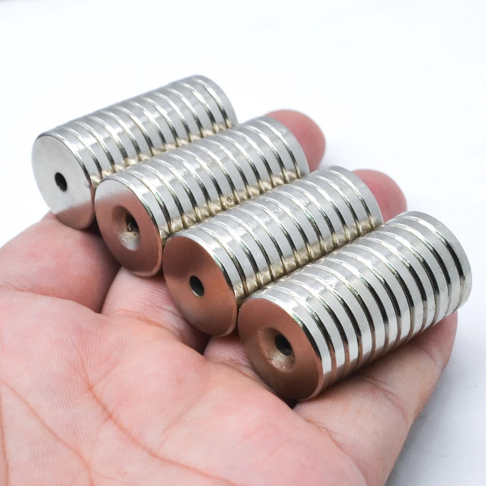 

5~200Pcs N35 NdFeB Countersunk Round Magnet with Hole 3mm 4mm Super Powerful Permanent Magnetic Disc 6x2 8x3 10x3 12x3 18x3 MM