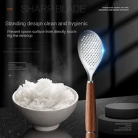 304 stainless steel rice spoon thickened sanding sapele rice spoon high quality non stick rice household rice spoon kitchen tool