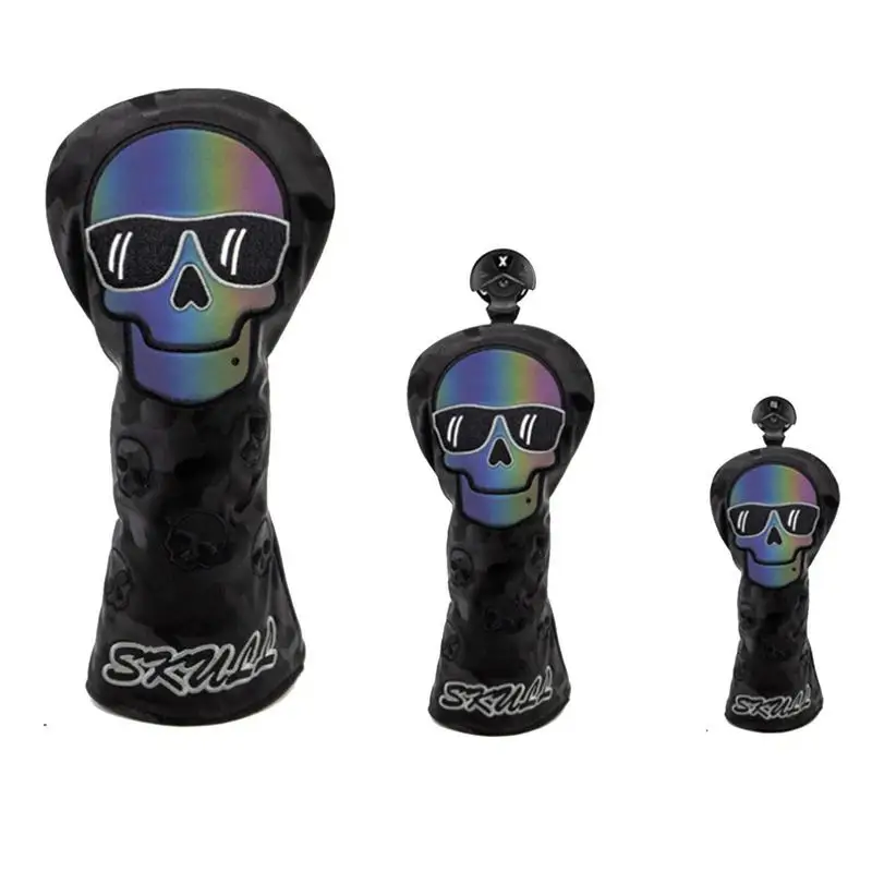 

Железная головка для гольфа, чехол с черепом, головной убор для водителя, гибридный водонепроницаемый защитный комплект, чехлы для клюшек и гольф-клубов