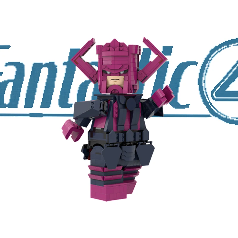 Фото Набор из 1097 деталей MOC: Фантастическая четверка, Галактус, Первые шаги, Увеличенная мини-фигурка, Супергерои, Модель, Строительные блоки, Детали для сборки, Игрушка, Подарок №4