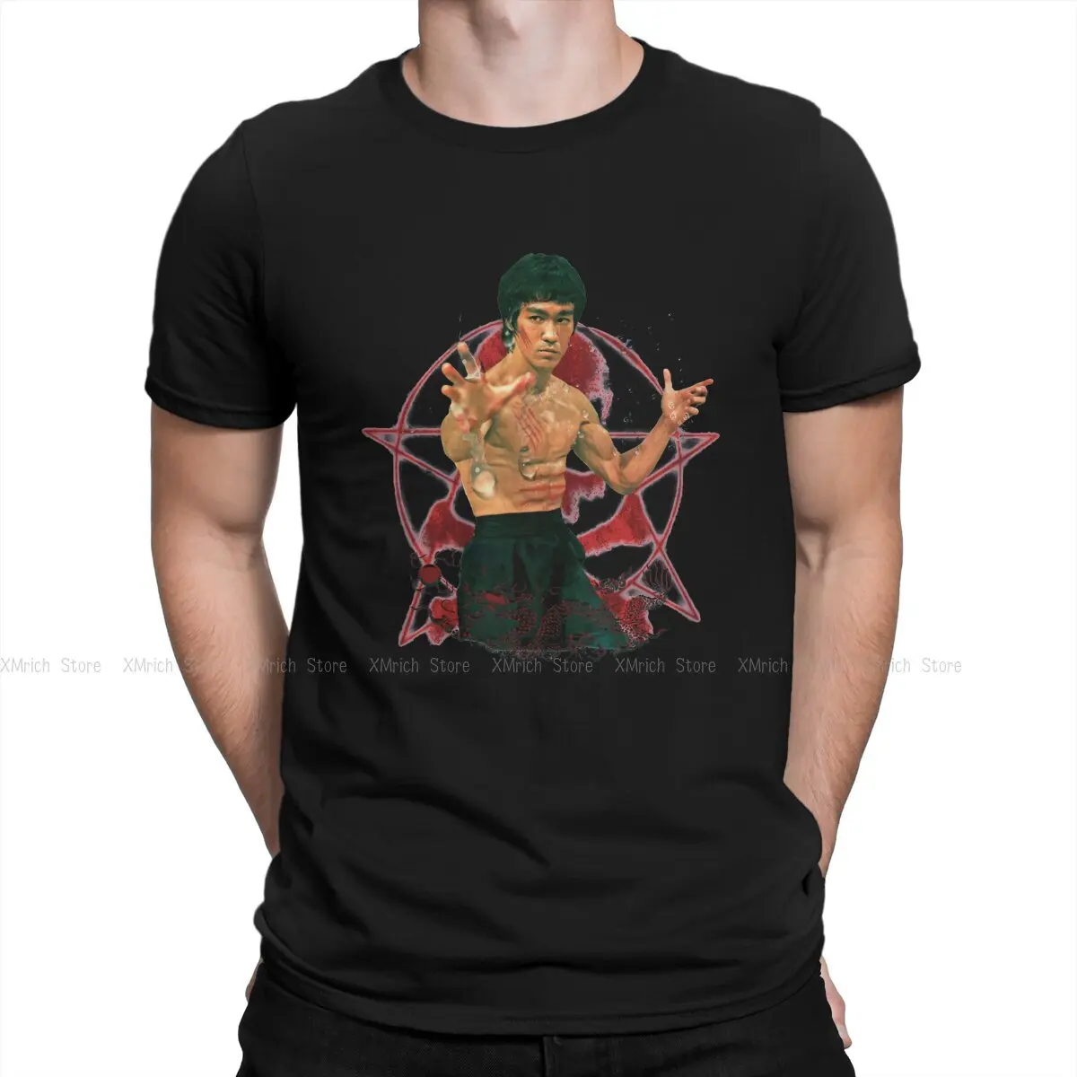 

Inspired Art Classic Men T Shirts Bruce Lee Martial Artist Vintage Tee Shirt Short Sleeve Crewneck Cotton Gift Idea Clothing