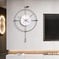 modern design wall watch pendulum quiet industrial aesthetic classic wall clock kitchen science wandklok furniture decoration