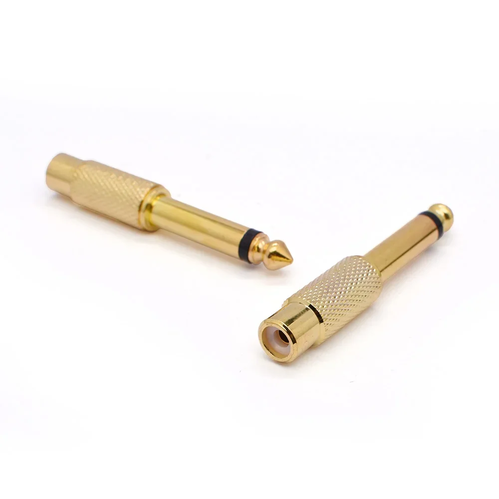2 шт. позолоченные аудиоадаптеры 1/4&quot TRS на RCA