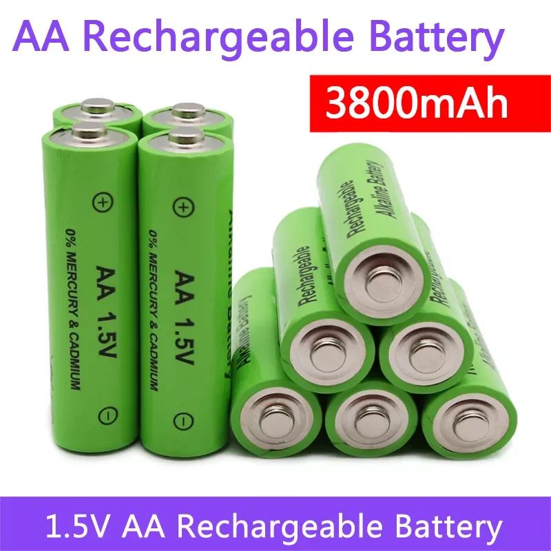 

AA battery 3800mAh 1.5V battery Rechargeable battery AA 3800mAh 1.5V Rechargeable Battery for toy Remote control free shipping