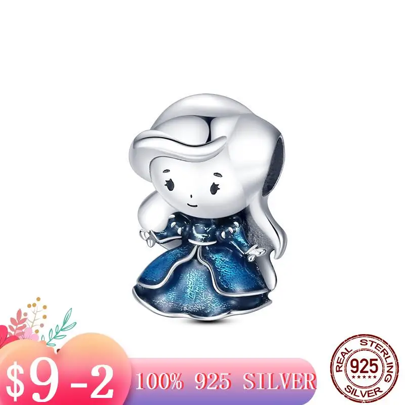 

Independent Design 925 Sterling Silver Noble princess Charm Fit Original Pandora Bracelet Making Fashion DIY Jewelry For Women