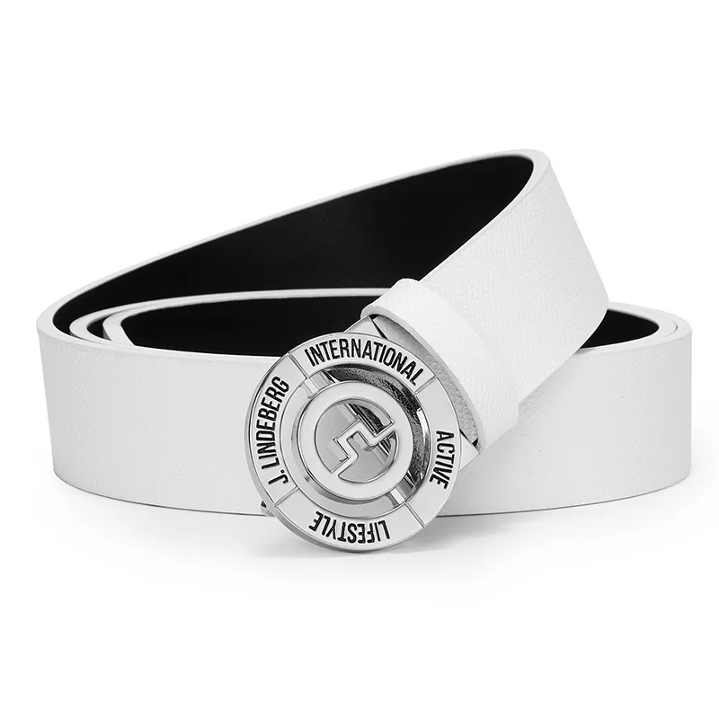 

2023 New Fashion Lady Golf Belt jl Leather Simple Mens Golf Belt for Women 3.4cm Width