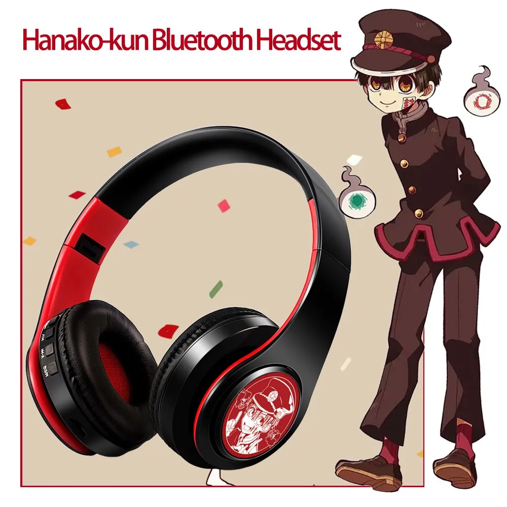 

Аниме Jibaku Shounen Hanako Kun косплей стерео беспроводные наушники Складная Bluetooth гарнитура Подключаемая карта FM наушники студенческий подарок