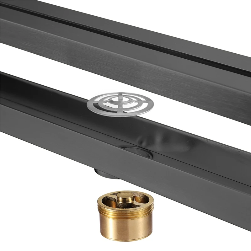 

Stainless Steel Long Drainage Bathroom Shower Room Tile Insert Floor Drain Anti-Odor Bathroom Drain Hair Catcher