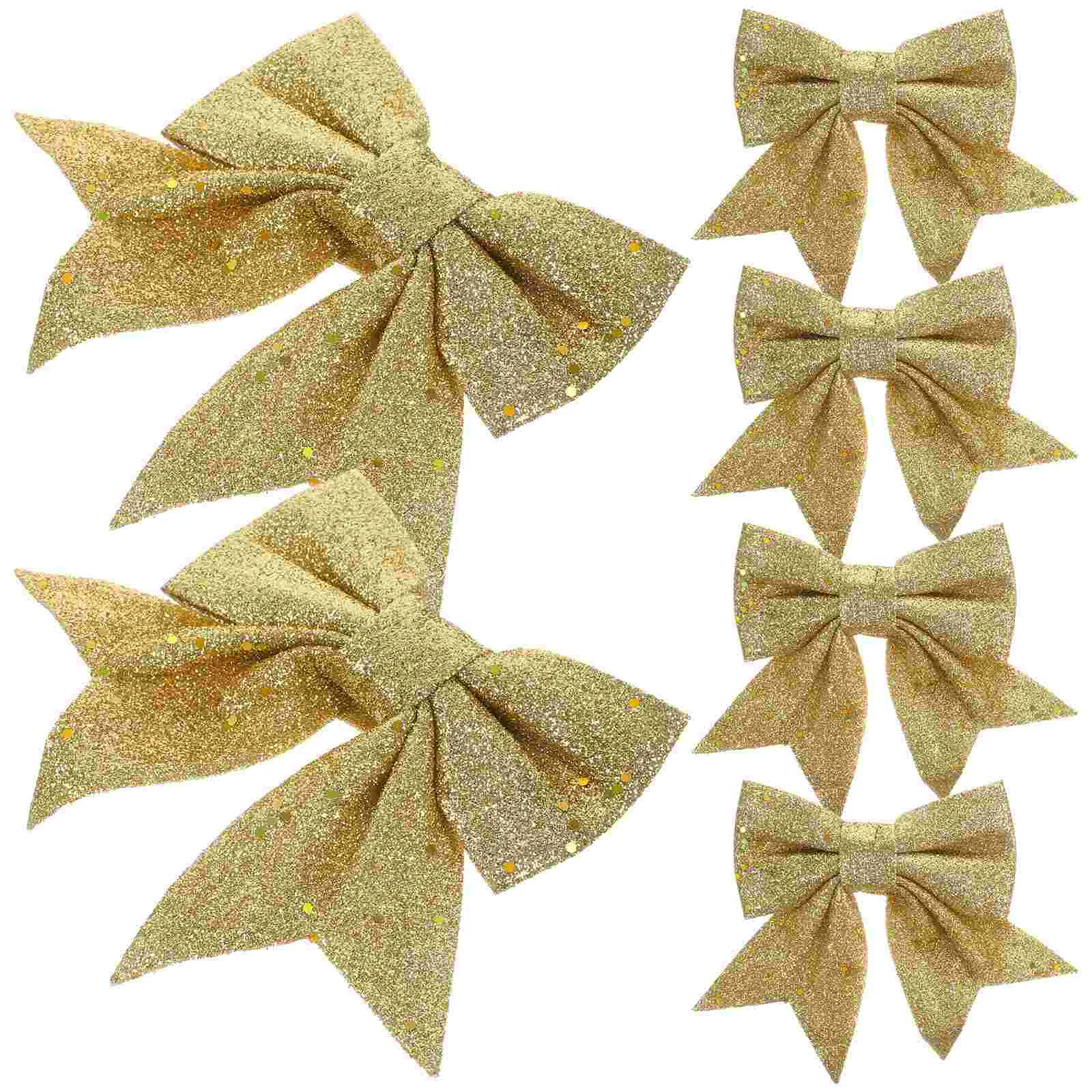 

Christmas Wreath Bow Small Christmas Tree Bow Gold Wreath Bow Xmas Tree Adornments Christmas Bow- Knot Decor