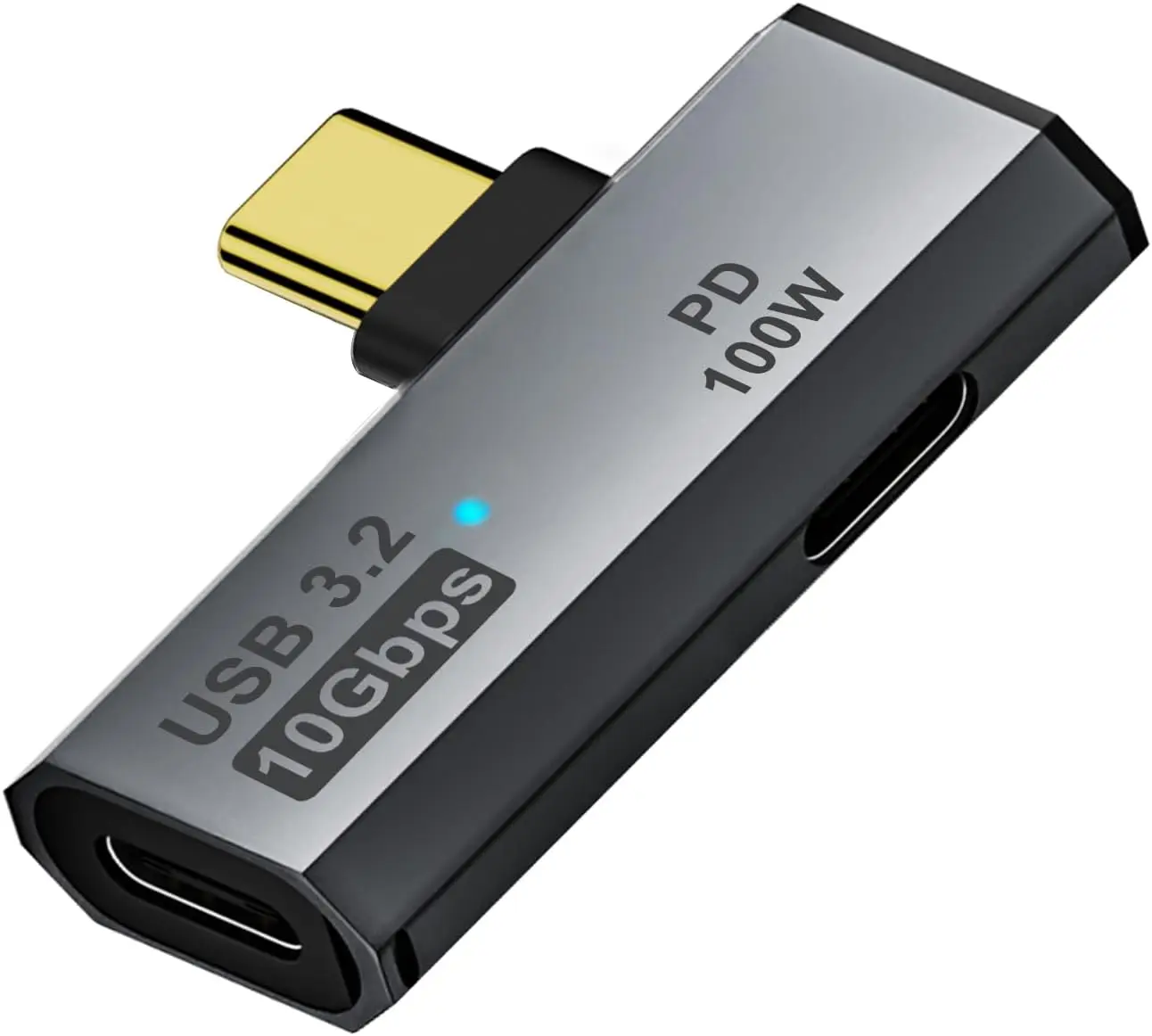 Фото Двойной адаптер для наушников USB C с портом для зарядки 100 Вт, разветвитель USB типа C 2-в-1 для Rog Ally, Steam Deck, Quest 2, iPad №3