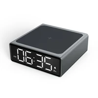 vocoo small alarm clock with wireless charger fast charging smart qi digital led electric wireless charger snooze alarm clock
