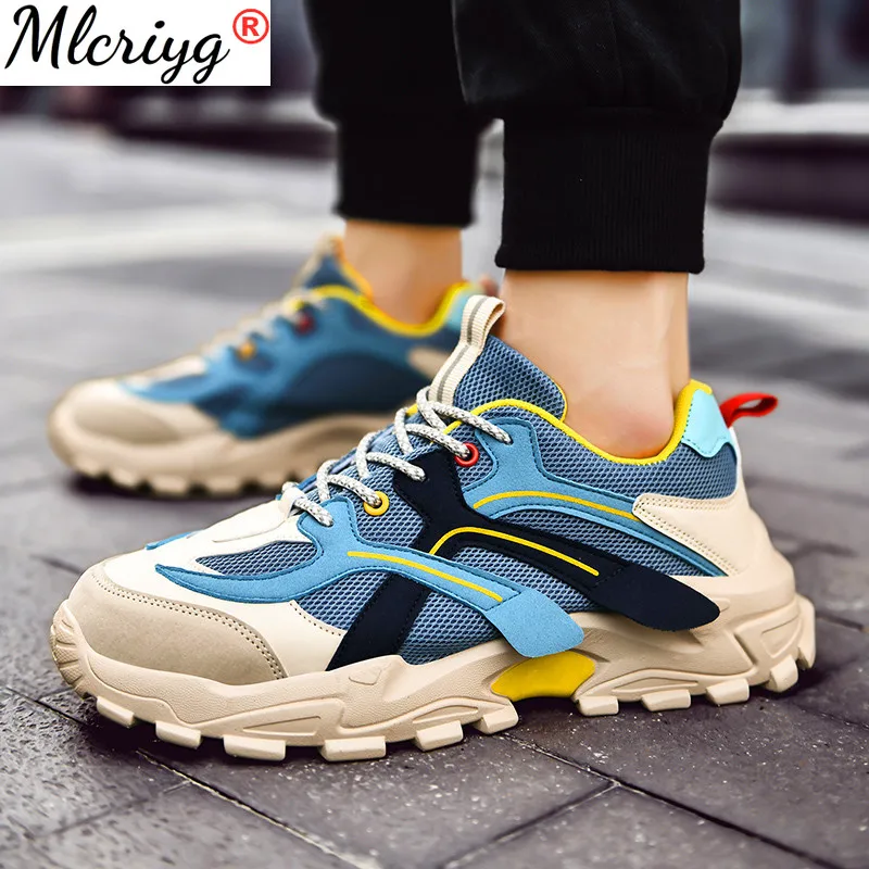 

2020 High Quality Mesh Breathable Sneakers Men's Running Shoes Light Casual Sneakers Male Wear-Resistant Outdoor Men Sport Shoes