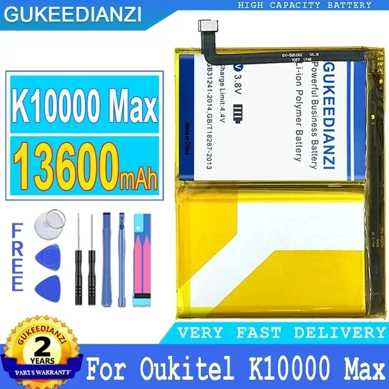Сменный аккумулятор большой емкости для Oukitel K10000 Max Poptel P9000 13600 мАч