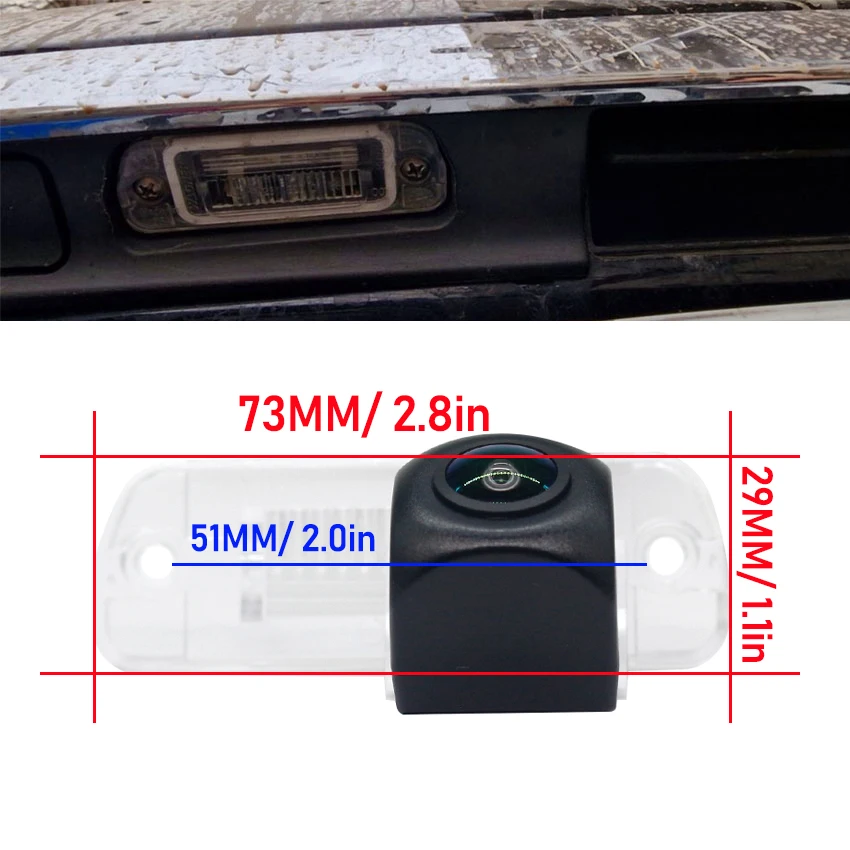 Фото Камера заднего вида для Mercedes Benz R-Class W251 2006~2013, X164 2006~2012, W164 2005~2011, 140 градусов, HD 1080P, CVBS, с разметкой/линейкой №3