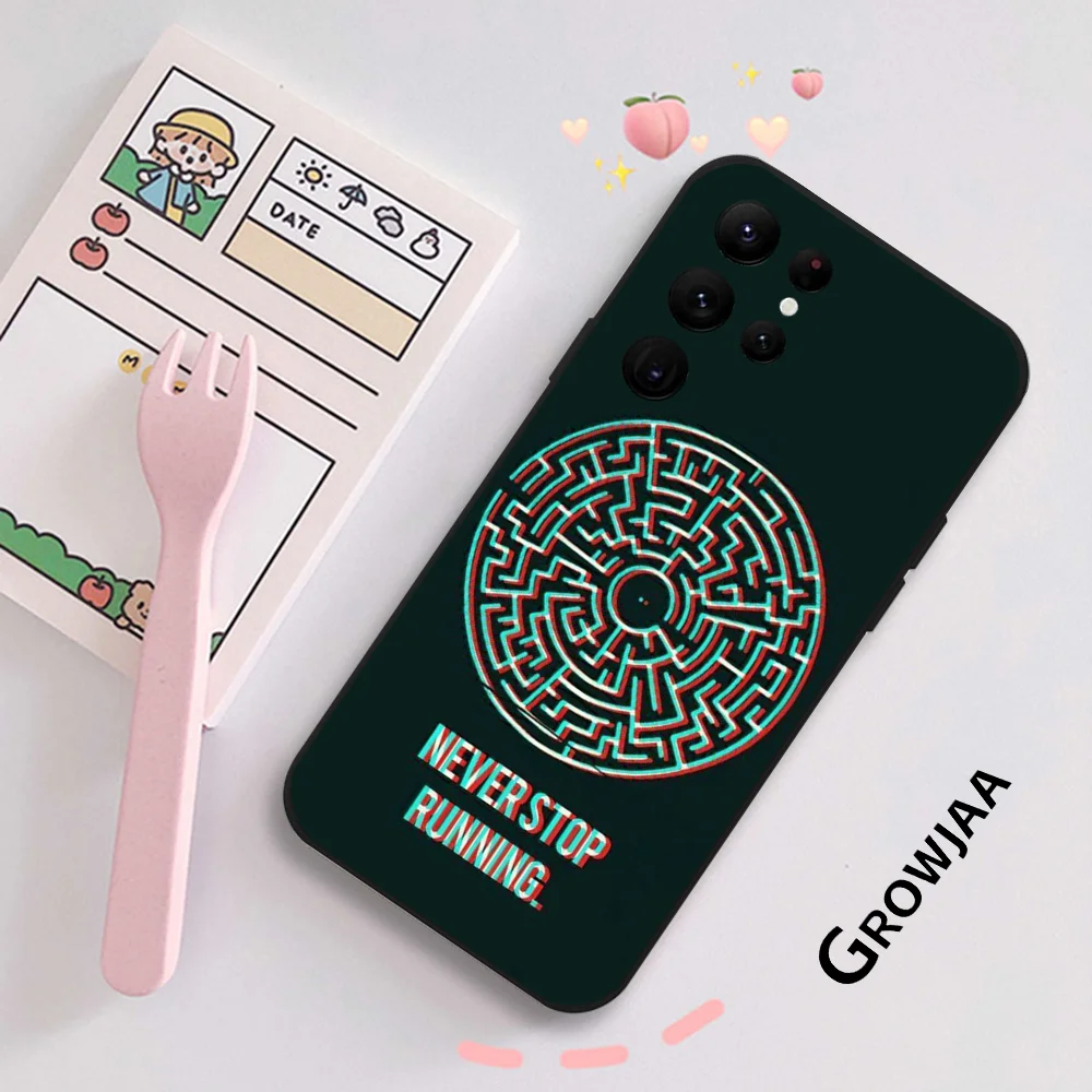 The M-Maze R-Runner Phone Case for Samsung Galaxy S24 Ultra S22 S23 S21 S20 5G Protective Silicone TPU Funda