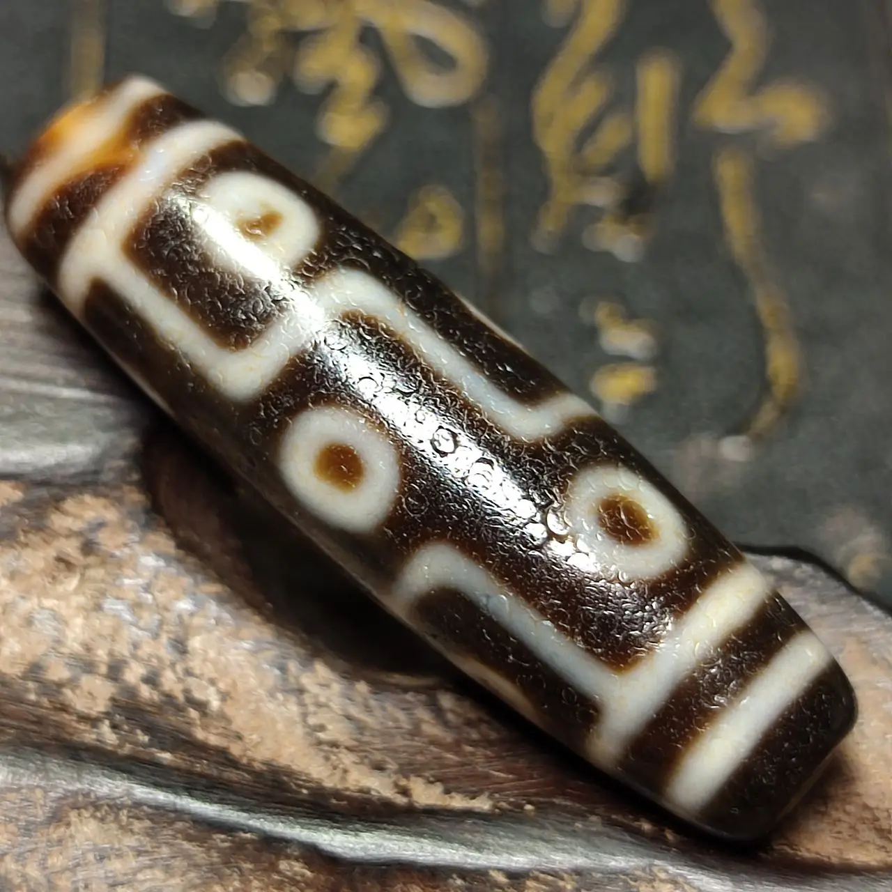 

Tibet 9 Eye Sky Beads Natural Agate Beads White Core High Oil Weathering Dzi Necklace Pendant DIY Accessories
