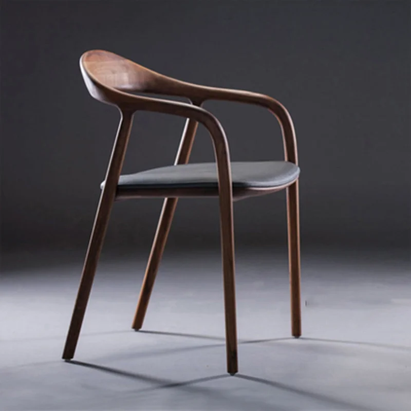 

Подлокотник Nordic Деревянный Обеденный Стул, удобный минималистичный стул, мобильный офисный стул, мебель для дома GPF40XP
