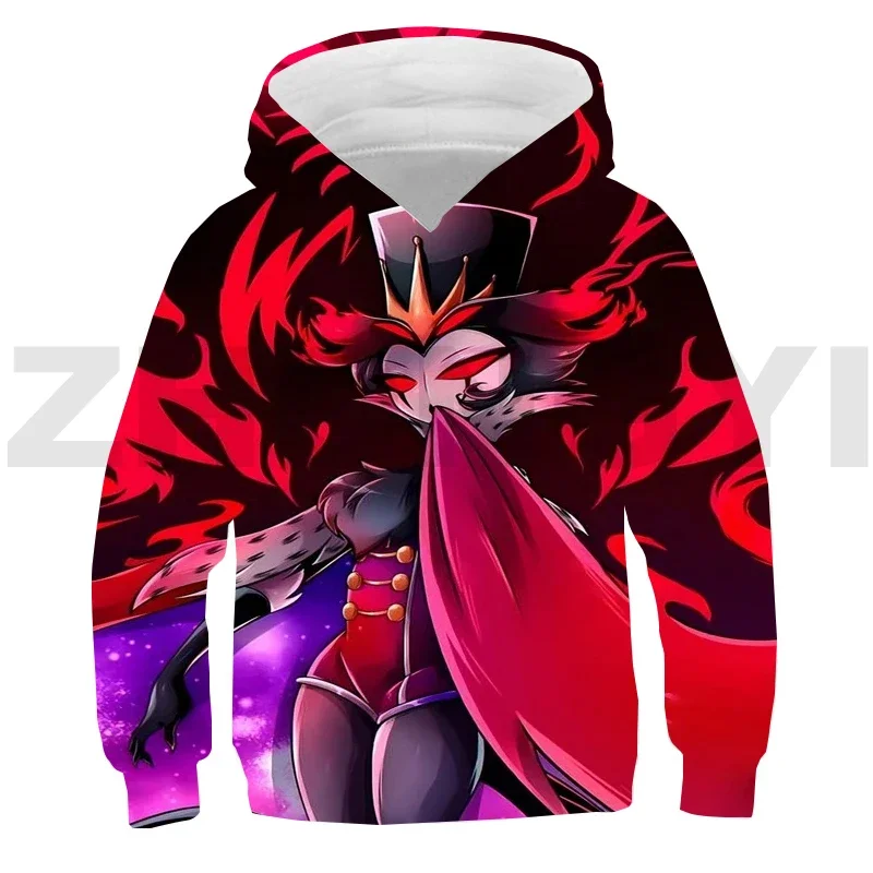 Детская толстовка с капюшоном и 3D-принтом Helluva Boss уличная одежда в японском стиле