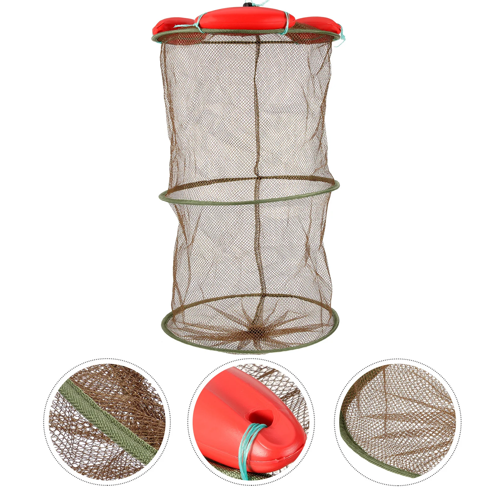 

Fishing Basket Guard Net Wire Mesh Foldable Netting Diving Drawstring Metal Collapsible Portable