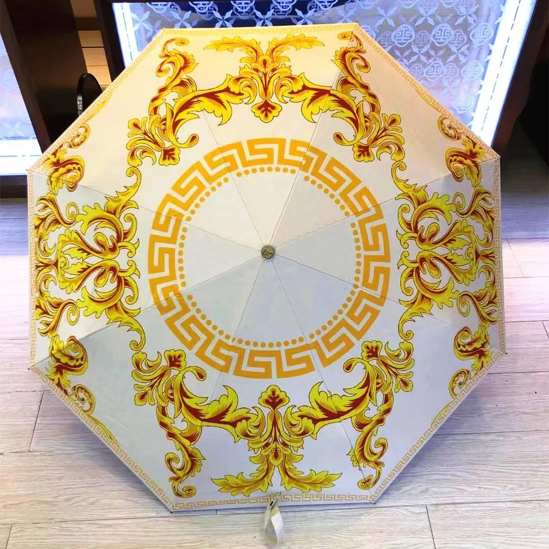 Винтажные Цветы трав полностью автоматический открытый зонт восьмижильный