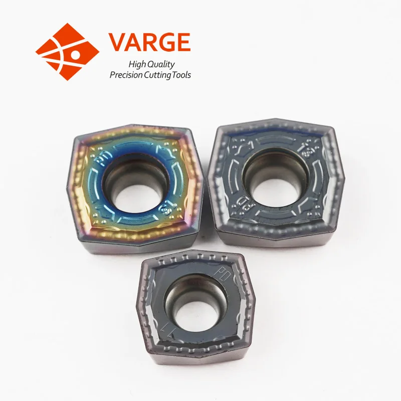 Фото Фрезы VARGE XOMX XOMX060204R XOMX060208R XOMX120420R XOMX120440R XOMX180608 CNC Turbo Cutter: твердосплавные квадратные фрезы для обработки плоскостей №5