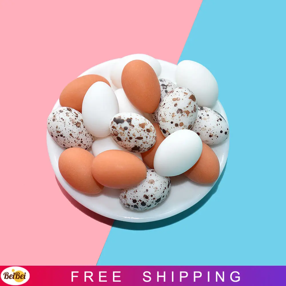 

100 шт. 3D стерео кабошон в форме яйца из смолы, декоративный миниатюрный пейзаж, искусственная еда, скрапбукинг, «сделай сам», аксессуары для к...