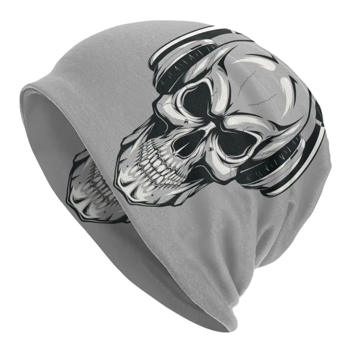 

Bonnet Hat for Men And Women Skull With Headphones Knitted Beanies Soft Turban Hat Hip Hop Beanie