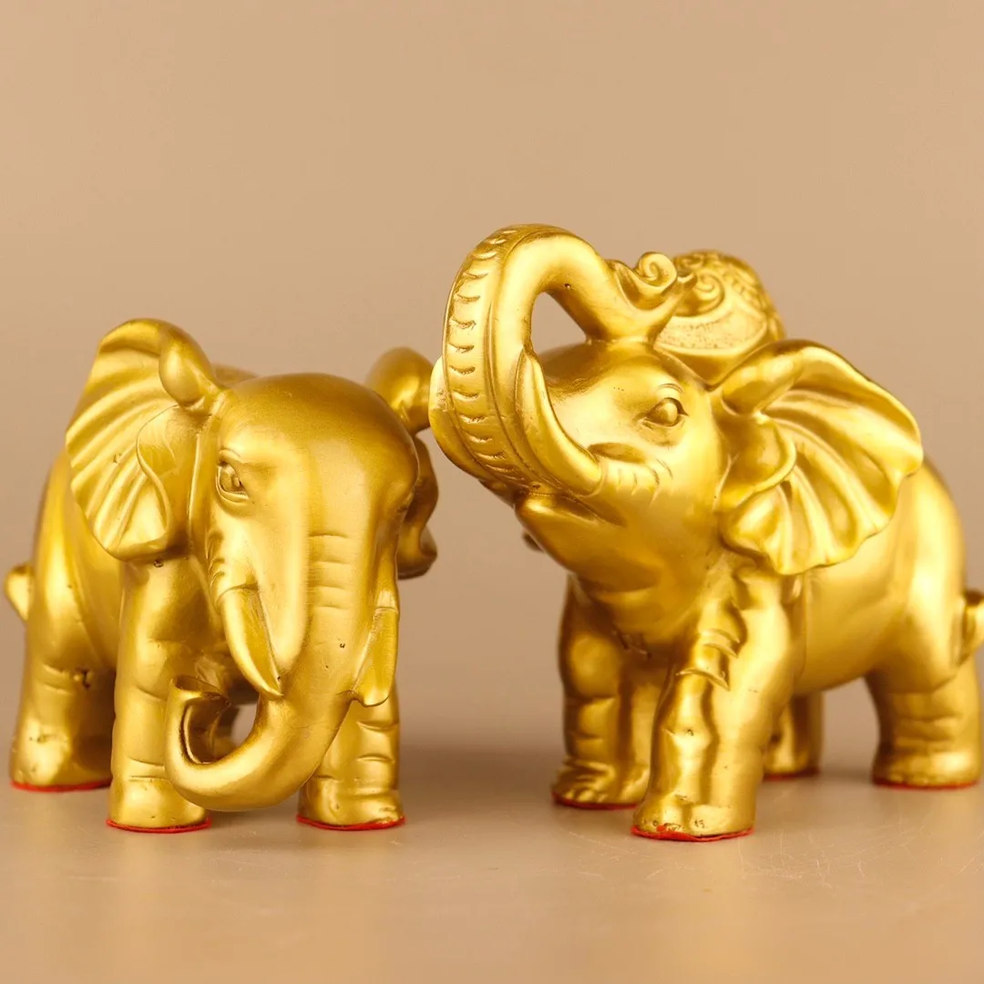 

2 шт., медный и золотистый слон