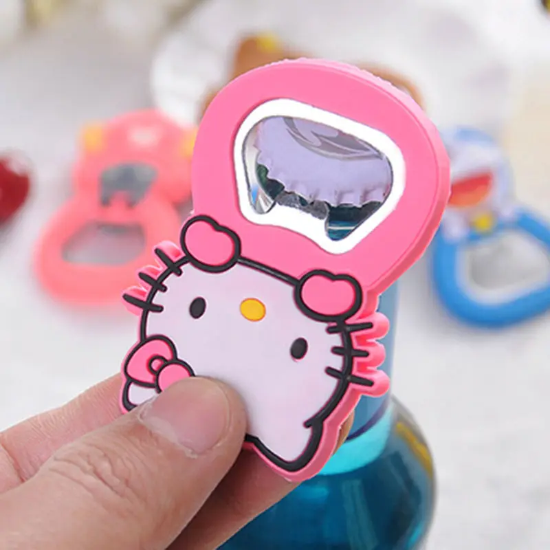 

Multifunctional cartoon beer starter bottle opener creative refrigerator sticker zinc alloy soda drink bottle opener with magnet