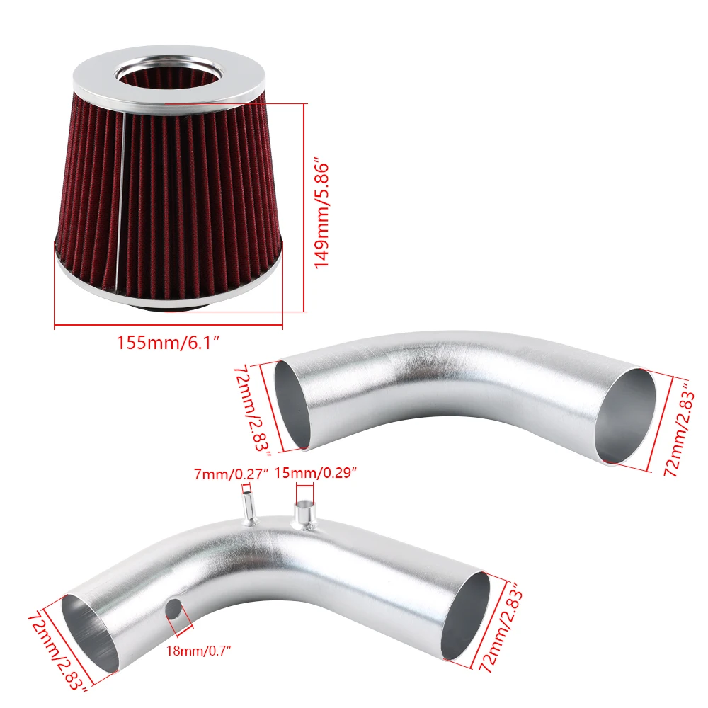 Производительность двигателя Kswap 3 дюйма воздухозаборник холодного воздуха для