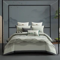 new chinese style 600tc egyptian cotton jacquard bedding set bed sheet pillowcases duvet cover set 4pcsqueen king size2 types