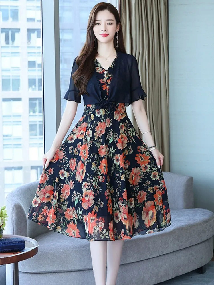 

Женское шифоновое платье с V-образным вырезом, без рукавов