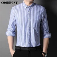 coodrony brand pure cotton ture pocket shirt men clothes spring autumn new arrival business casual soft long sleeve shirts z6072