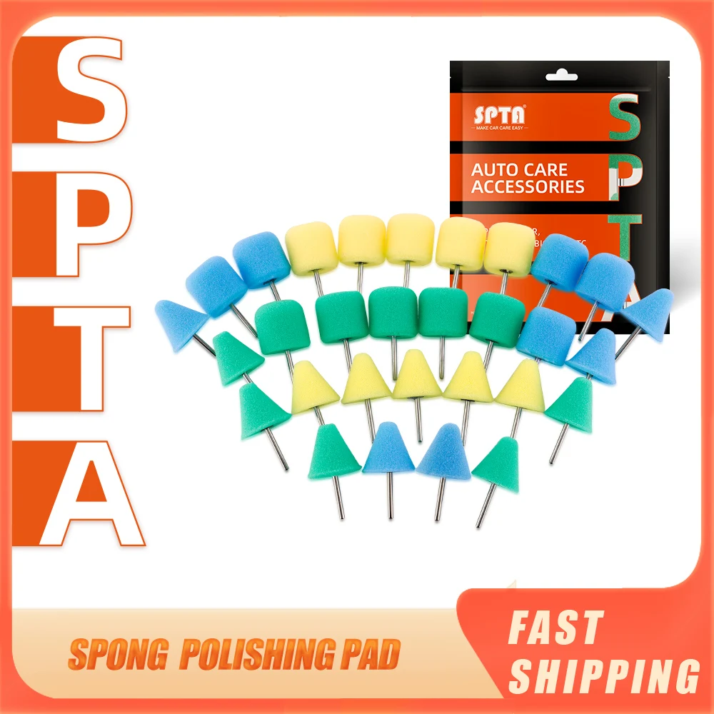 

SPTA Auto Detailing Polishing Buffing Pads Mini Buffing Polishing Pads Kits Car Detail Polisher Pad For Dremel Rotary Drill Tool