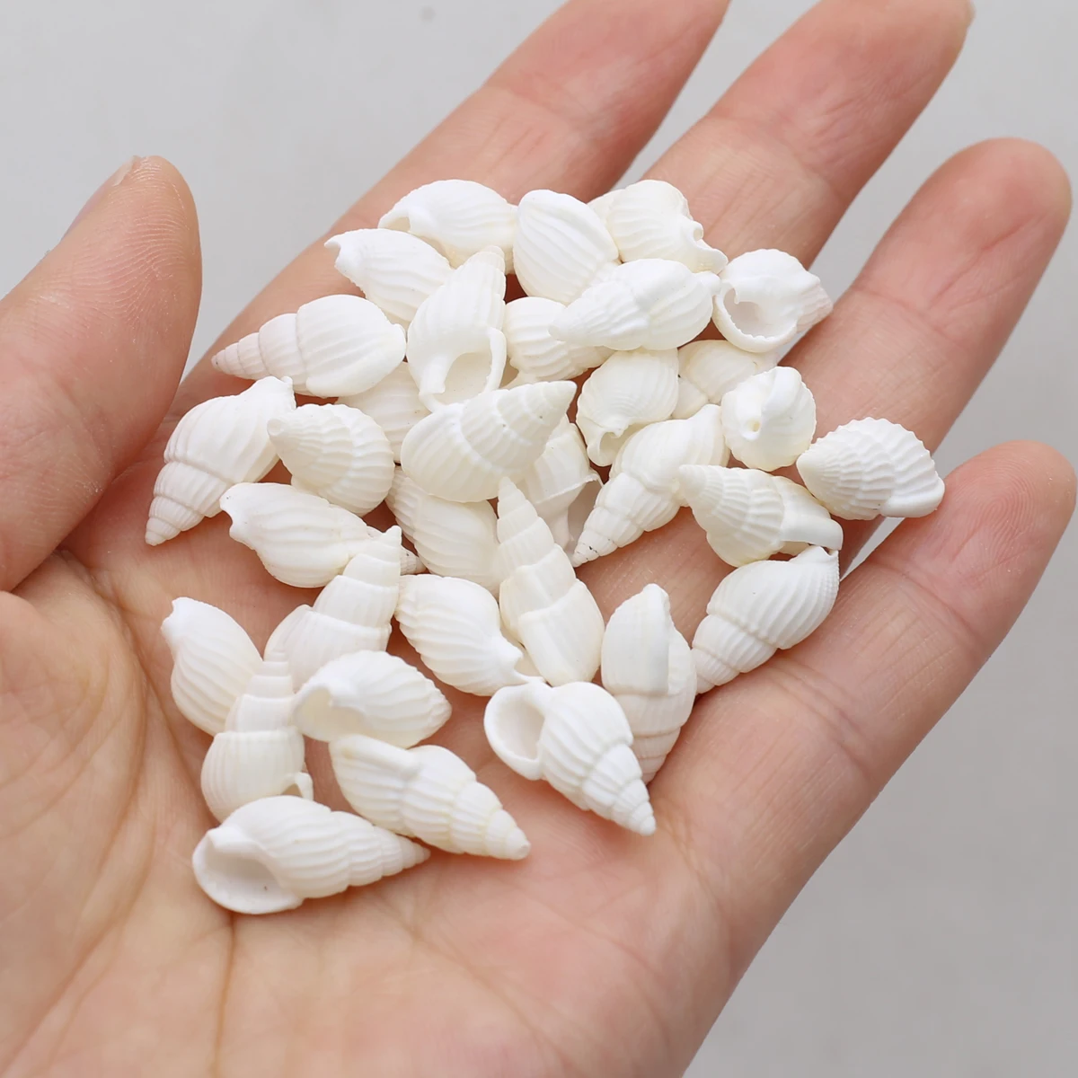 

100G DIY Shell Beads Natural White Conch Shell Bead Without Hole For Jewelry Making DIY Necklace Bracelet Clothes Accessory