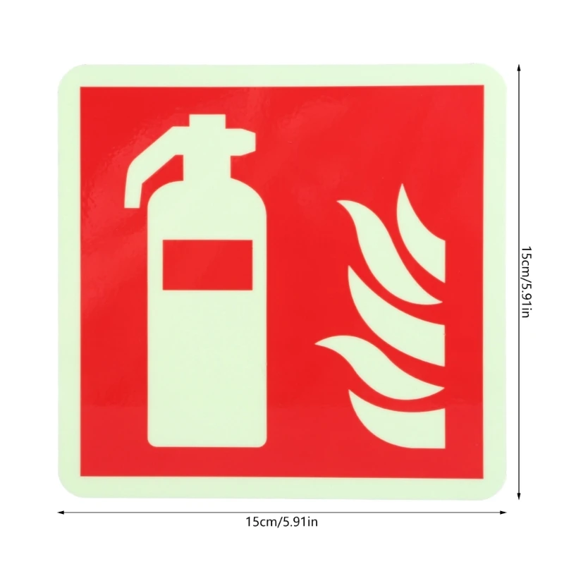 5шт светящиеся в темноте огнетушители этикетки фотолюминесцентные знаки