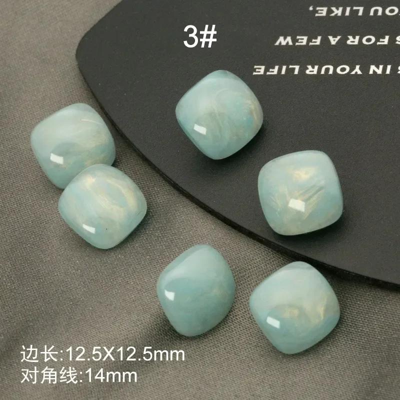 Квадратные искусственные жемчужные пуговицы Пришивание искусственное ремесло