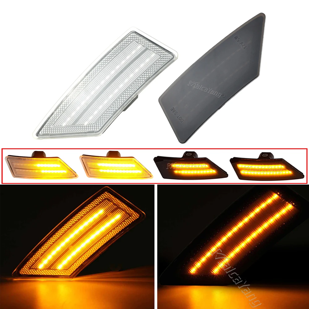 2PCS For Ford Ranger XL XLT Lariat LED Turn Signal Light Dynamic Blinker  Side Wing Mirror Sequential Indicator Lamp