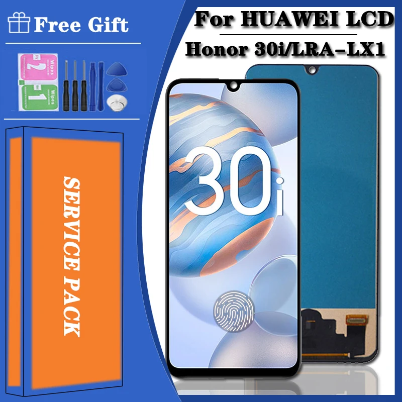 Новинка 100%, сенсорный ЖК-дисплей 6,3 дюйма для Huawei Y8p 2020 Global / P Smart S, дисплей для Huawei Enjoy 10s LCD/ Honor 30i