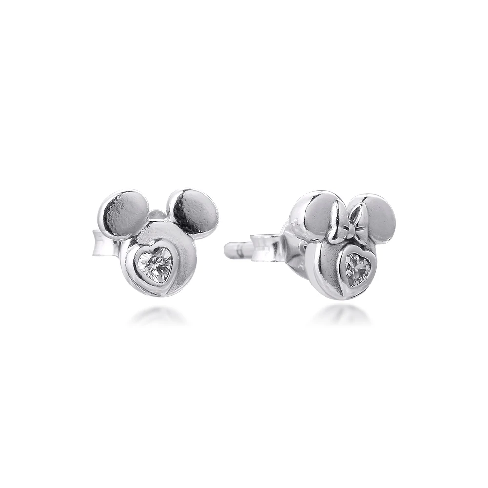 

Lover Mouse Silhouette Stud Earrings With CZ Earrings for Women Wedding Earring Original Jewelry Gift Bijoux Brincos