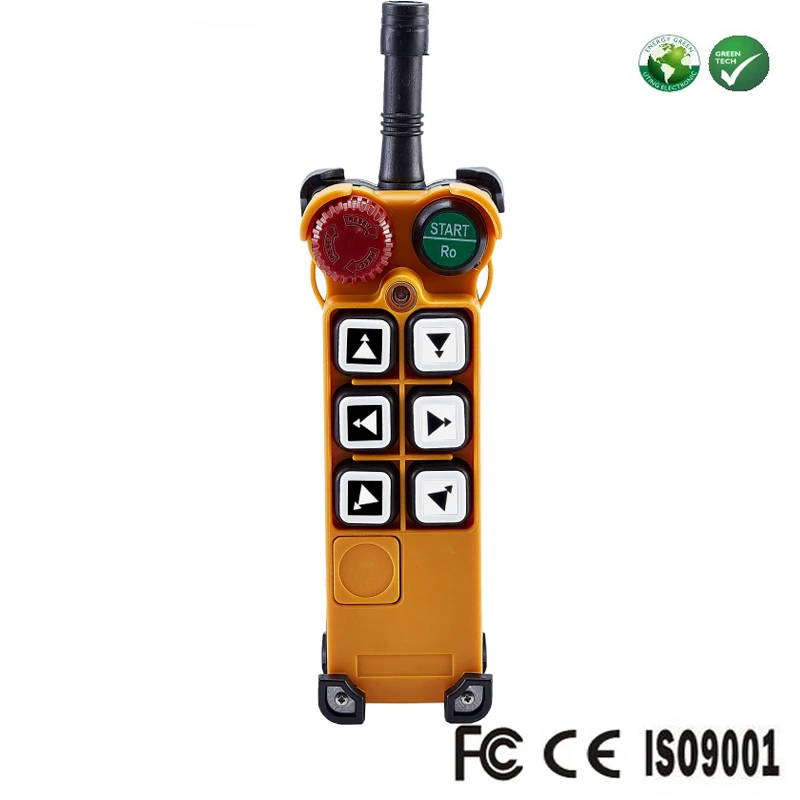 

Professional leading manufacturer F26-C3 6 push buttons double speed hoist crane radio remote push button switch transmitter