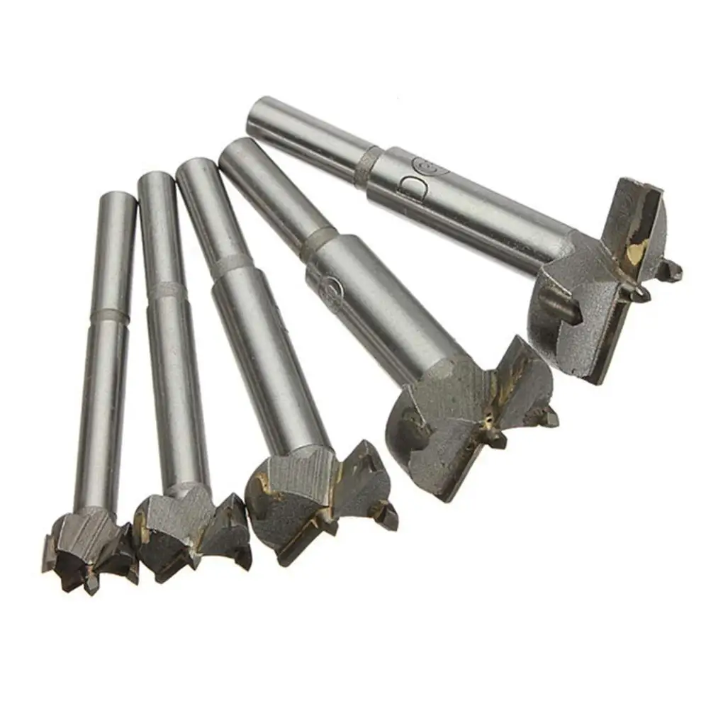 

5pcs Set Hand Tools Rustproof Reusable Portable Wood Slicer Drill Bit Lightweight Wear-resistant Carpentry Holes Opener