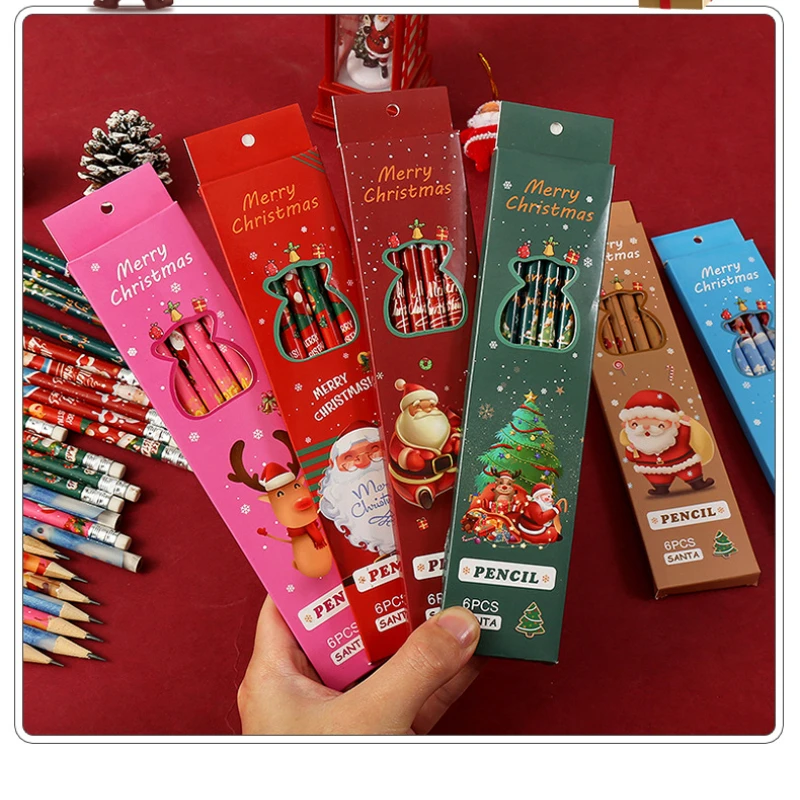 Рождественский мультяшный пенал 6/12 шт. в наборе