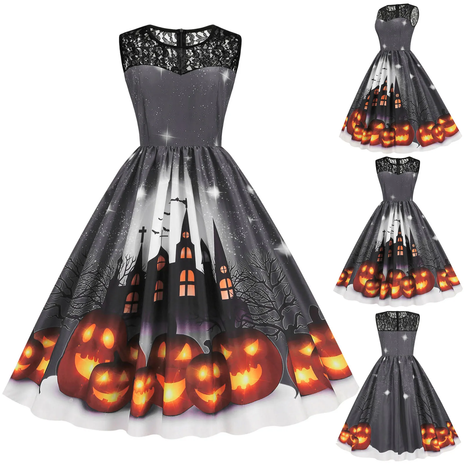 

Женское платье без рукавов на Хэллоуин, с кружевом, в стиле 1920-х, для хозяйки, вечеривечерние, выпускного вечера, женские платья