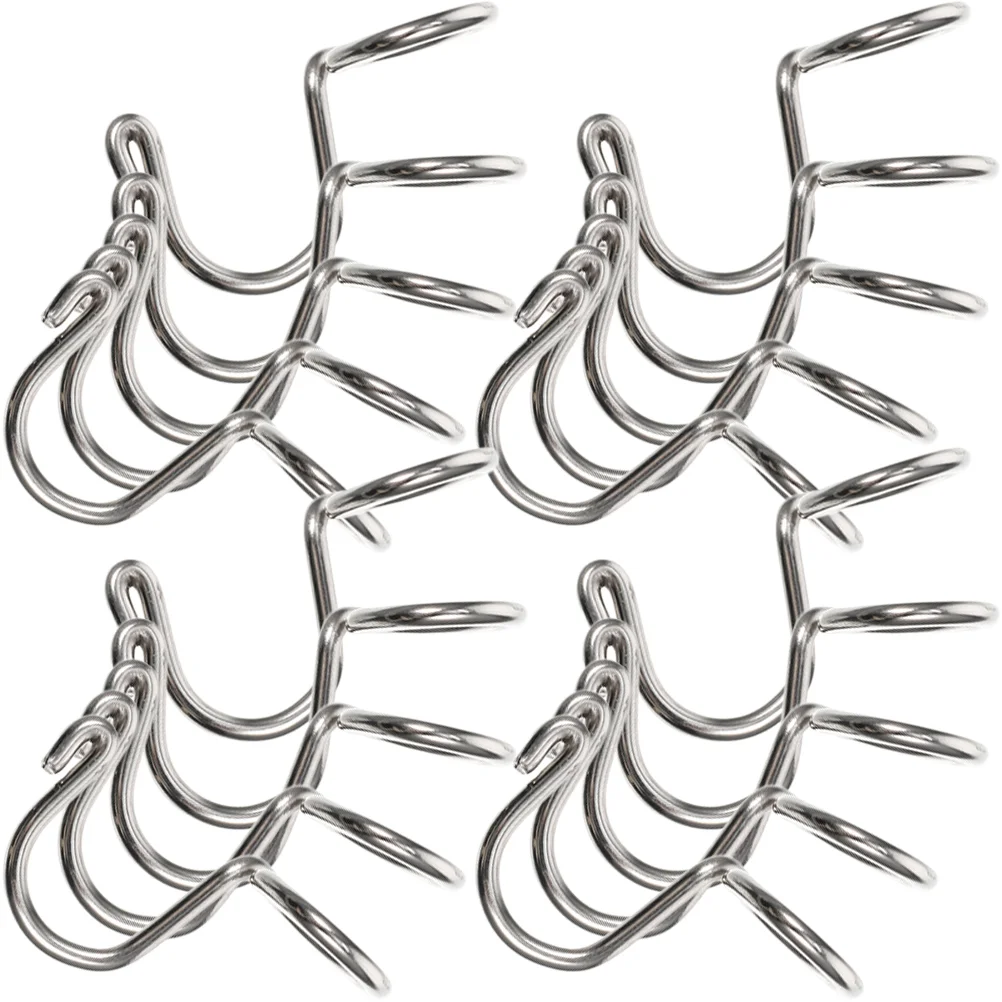

20pcs Closet Stainless Steel Connection Reusable Clothes Hanger Connector Hooks Cabinet Hanger Hooks