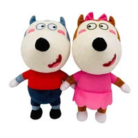 2pcslot 30cm wolfoo plush toys cute soft animal stuffed plushes wolfoo lucy english cartoon dolls for kids birthday xmas gift