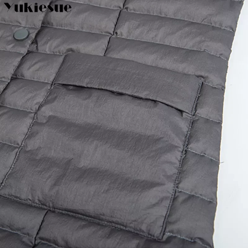 New2022 New Autumn Winter Lightweight White Duck Down Jacket Women O-Neck Ultra Light Warm Long Down Coat clothes 3XL Jackets