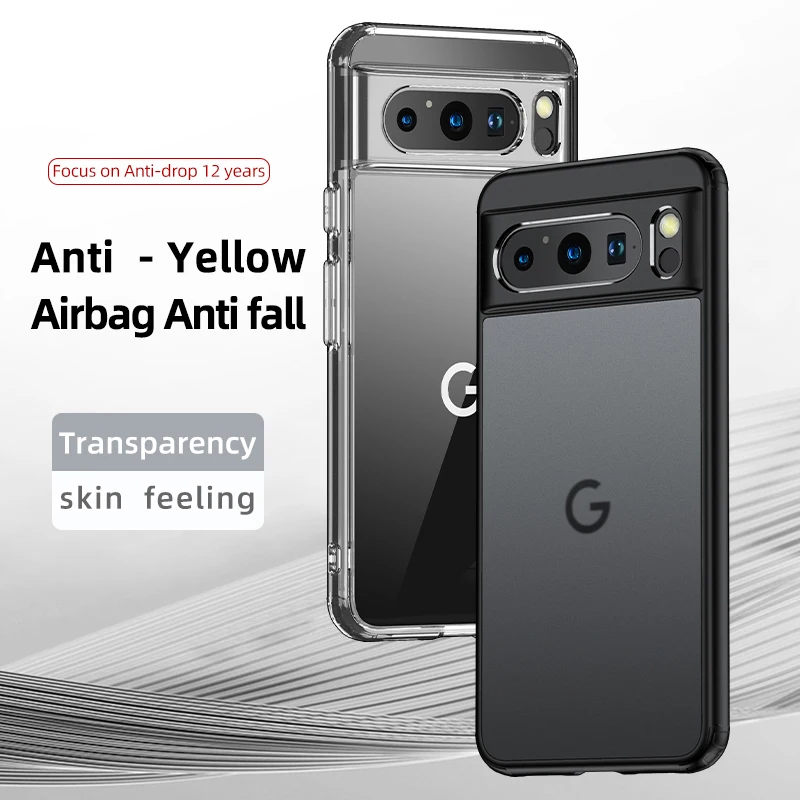 

Anti-Scratch Translucent Frosted Armor Shockproof Phone Case For Google Pixel 8 7 Pro 7A TPU Bumper Hard Plastic Back Cover